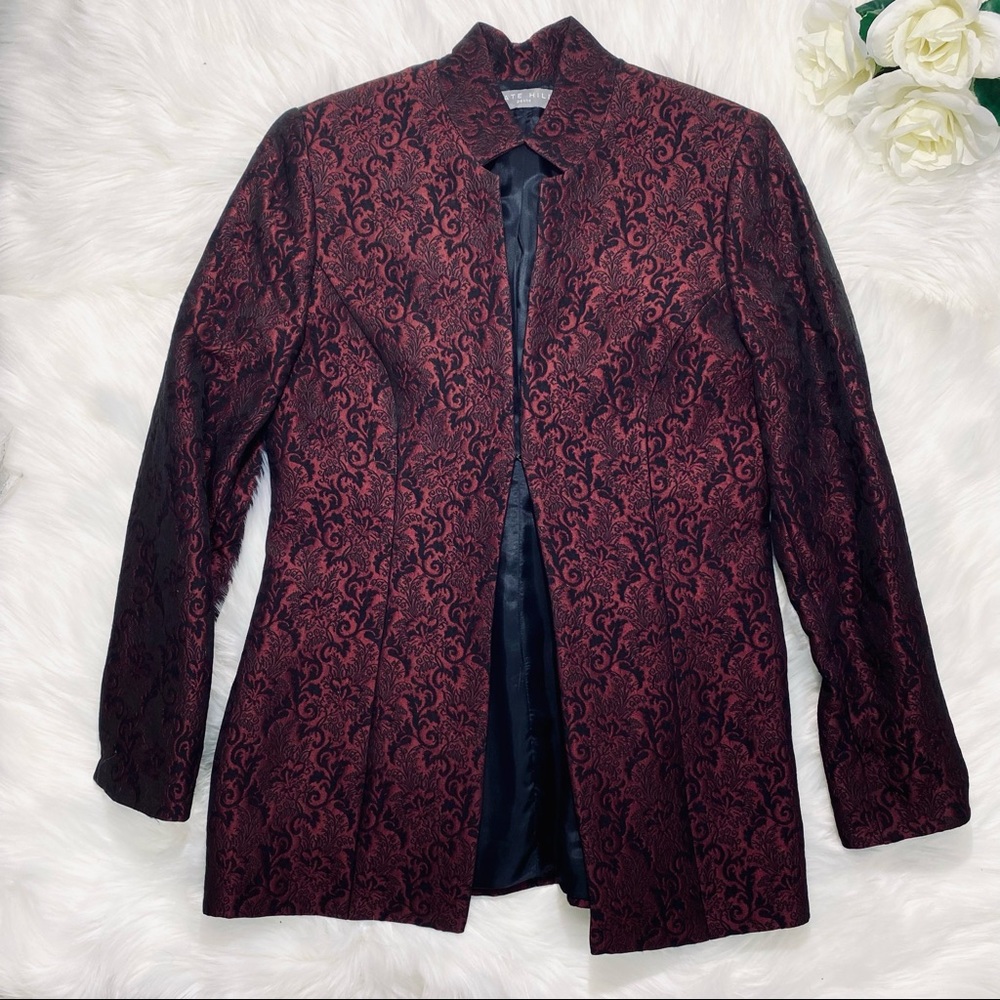 Kate Hill Red and Black Brocade Jacket